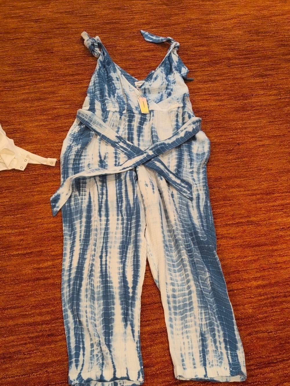 summersalt Blue and White Tie-Dye One-Piece